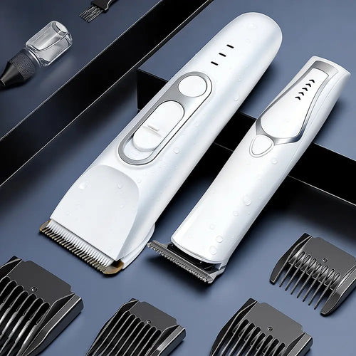 Professional 3-in-1 Pet Grooming Kit with Dual Trimmers, 15 Accessories, High-Speed 5800 RPM Motor, Rechargeable Battery, and Waterproof Design