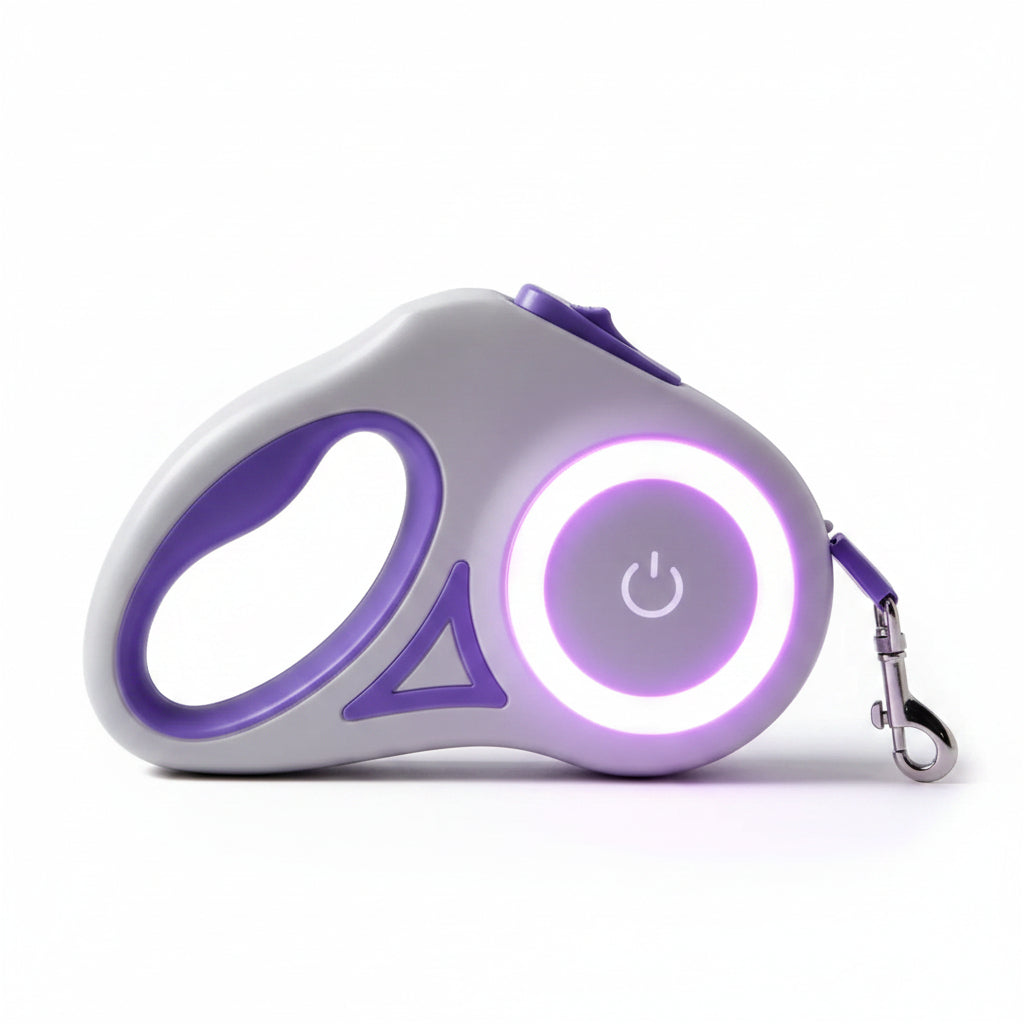 Pawzseek LED Retractable Dog Leash for Enhanced Nighttime Walks