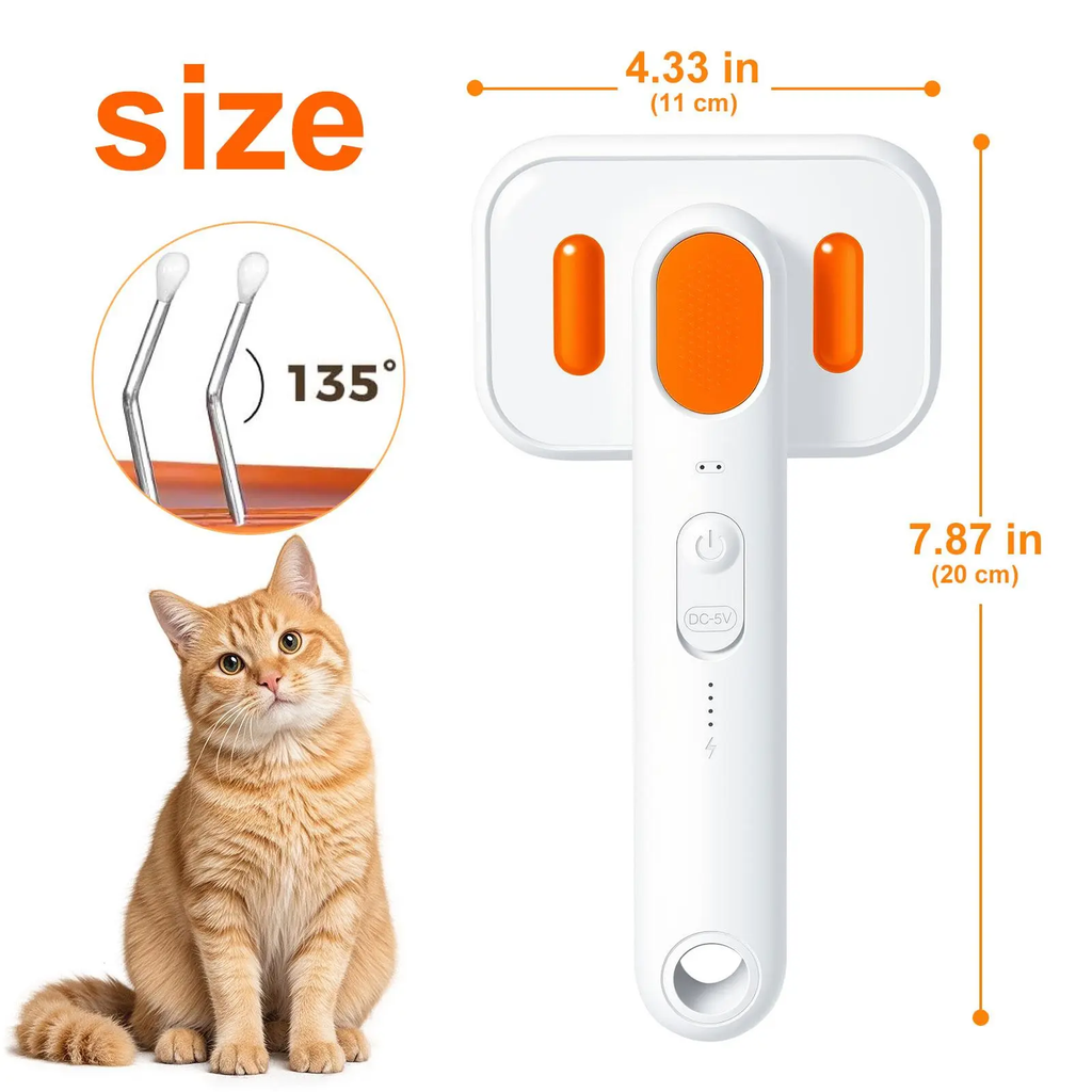 PetVibe™ 3-in-1 Cordless Nano-Steam Pet Grooming Brush