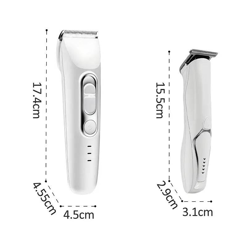 Professional 3-in-1 Pet Grooming Kit with Dual Trimmers, 15 Accessories, High-Speed 5800 RPM Motor, Rechargeable Battery, and Waterproof Design