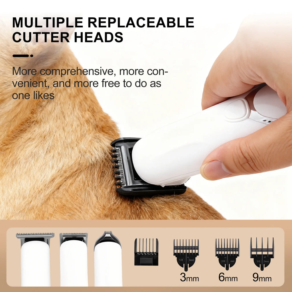 Professional 3-in-1 Pet Grooming Kit with Dual Trimmers, 15 Accessories, High-Speed 5800 RPM Motor, Rechargeable Battery, and Waterproof Design