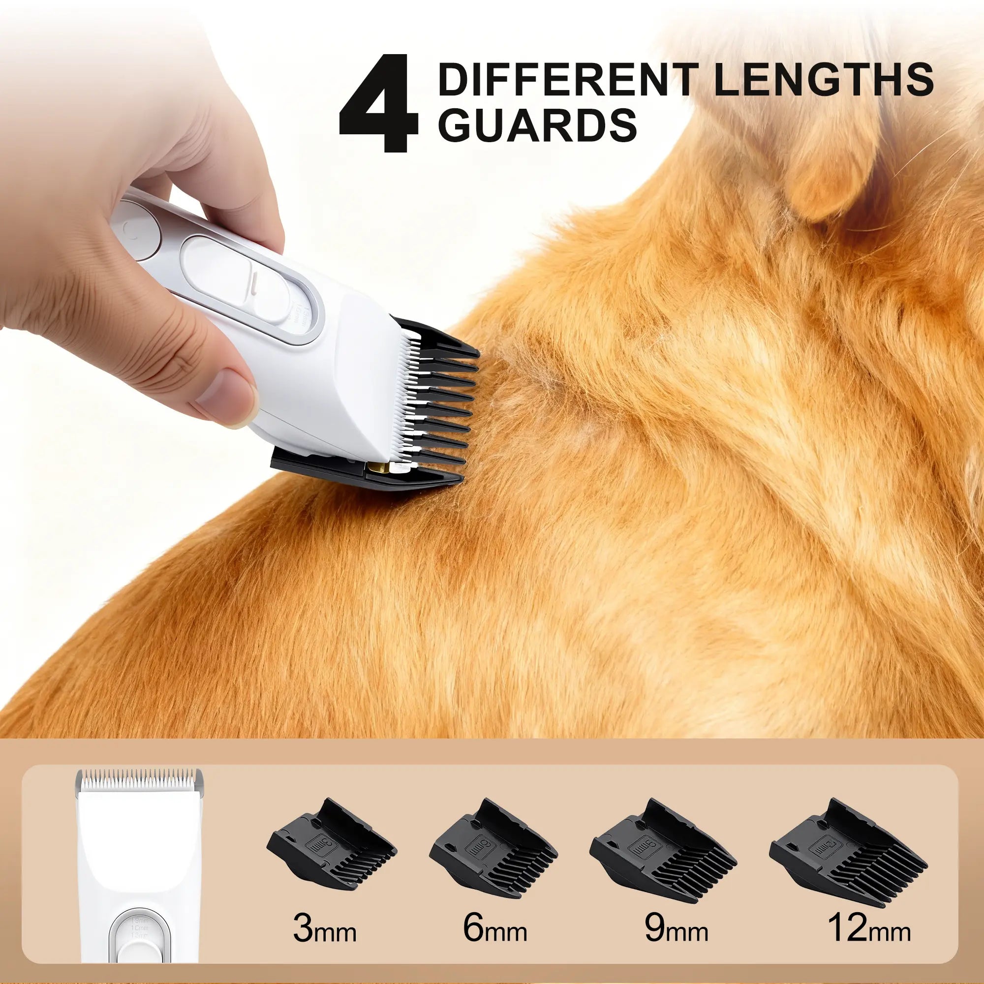 Professional 3-in-1 Pet Grooming Kit with Dual Trimmers, 15 Accessories, High-Speed 5800 RPM Motor, Rechargeable Battery, and Waterproof Design